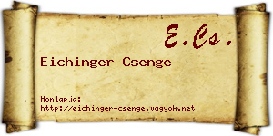 Eichinger Csenge névjegykártya